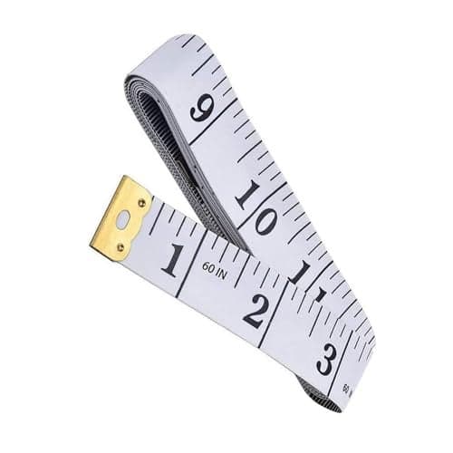 Measuring Tape for Body Measurements, Soft Tape Measure Double Scale, Has 150 Centimetre Scale on Reverse and Front 60 Inch(White)