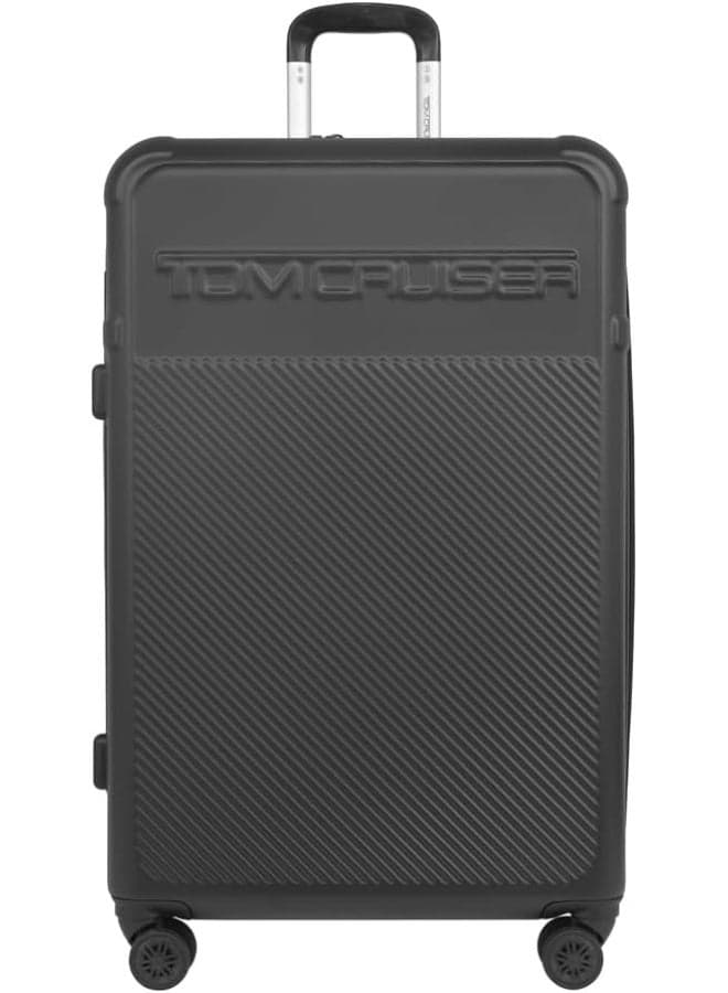 Tom Cruiser Story 24-Inch Travel Luggage – ABS + Polycarbonate Expandable Design, TSA Lock, Anti-Theft Zipper, 360° Spinner Wheels, 2-Year Warranty – Black