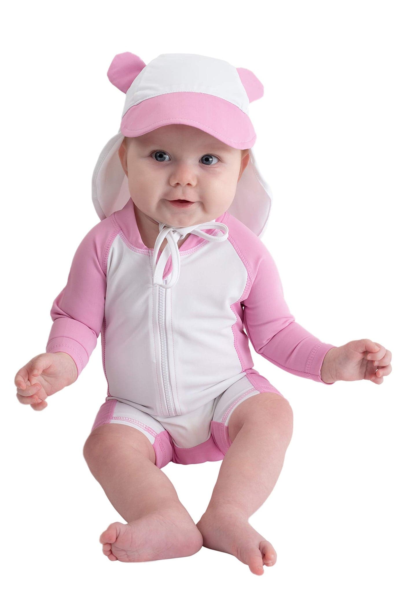 Cuddle Club UPF 50+ Baby Sunsuit with Sun Hat for Newborns, Infants & Toddlers, Sun Protection Rashguard & Swimsuit