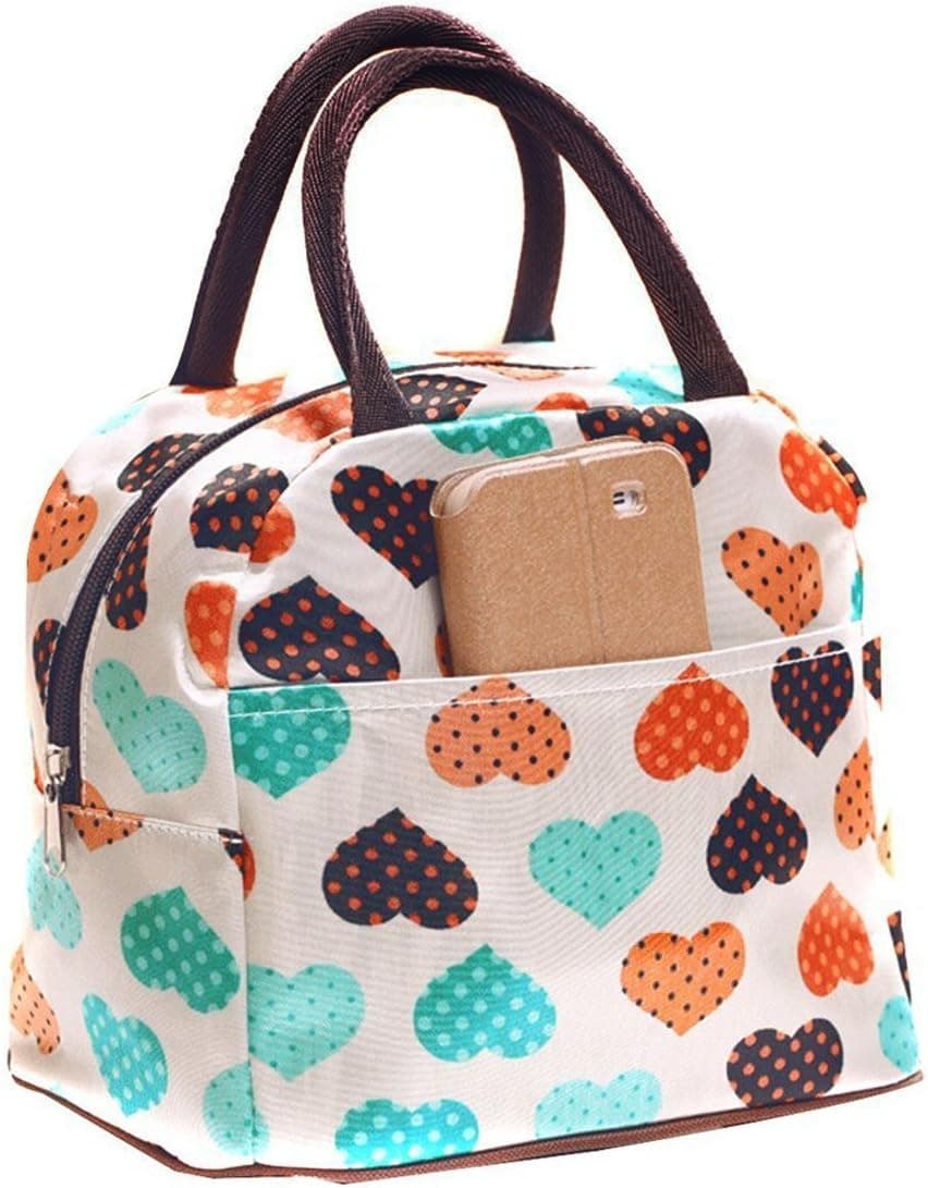 Cute Love Heart Lunch Bag Tote Bag Lunch Organizer Lunch Holder Lunch Container Reusable Lunch Bags xad