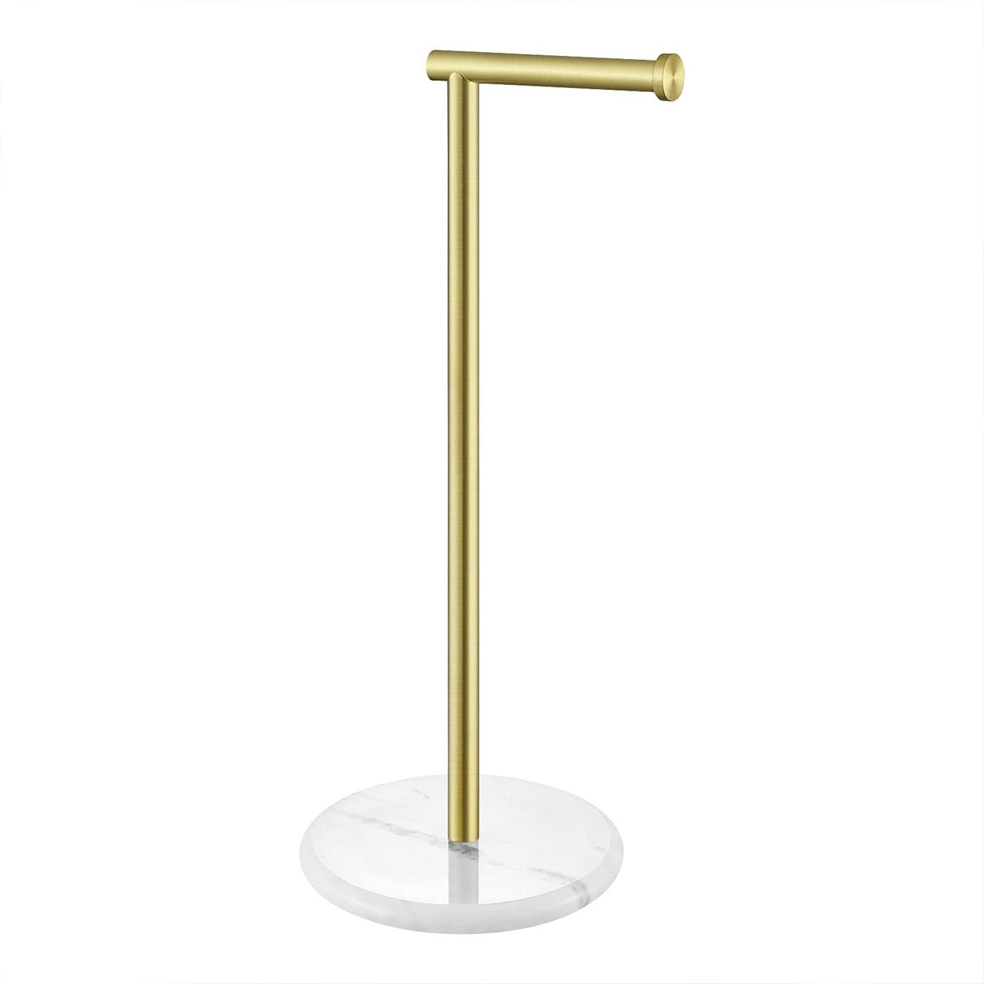 KES Gold Toilet Paper Holder Stand Tissue Roll Holder with Modern Marble Base SUS304 Stainless Steel Brushed Gold Finish BPH284S1BZ