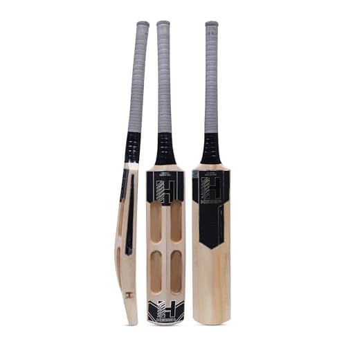 Heega Scoop Mongoose Premium Lightweight Kashmir Willow Cricket Bat for Hard and Soft Tennis Ball | Free Bat Cover | Light Weight | Short Blade Longer Handle (Size : SH | 33.5 in)