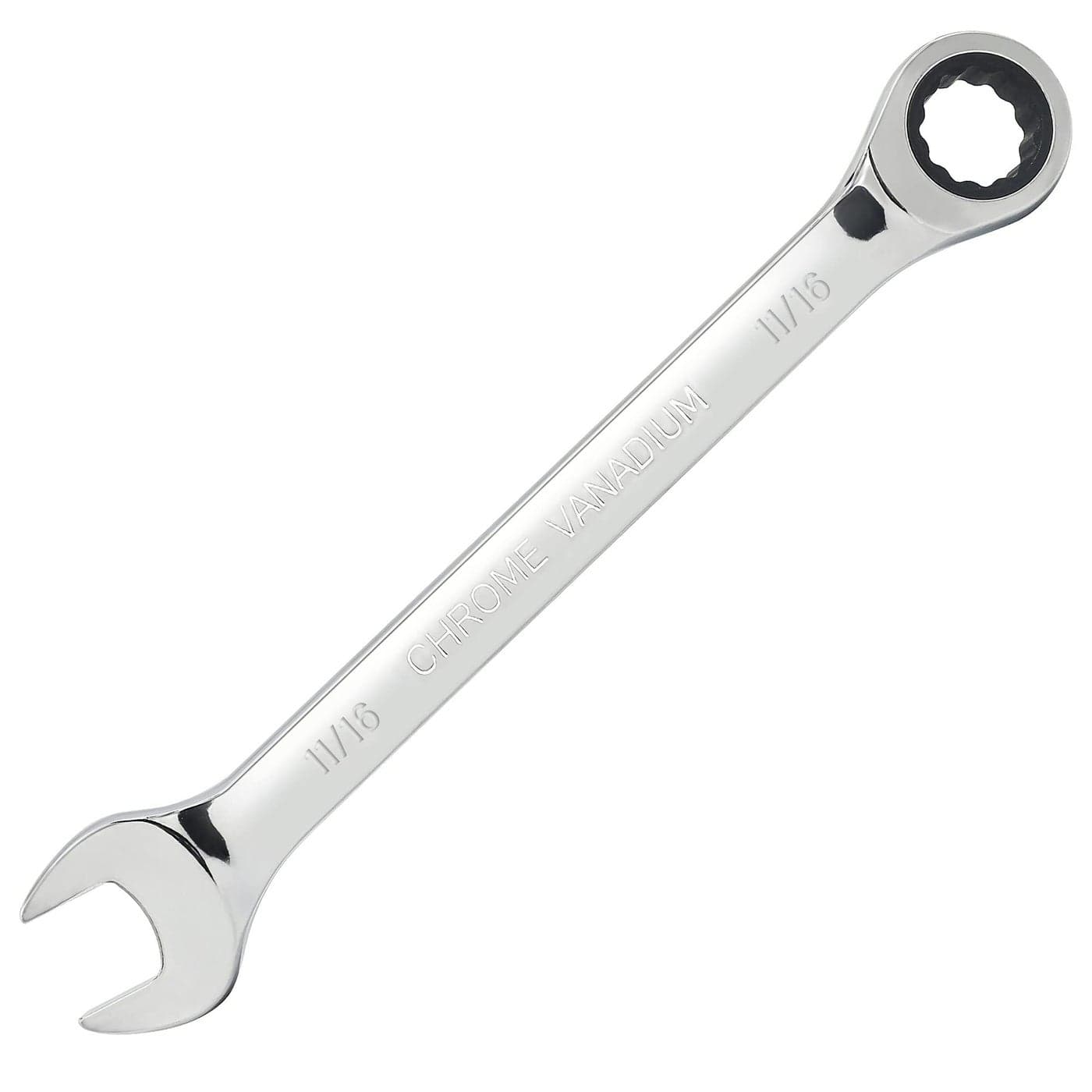 FOCMKEAS 1116 Inch Ratcheting Combination Wrench SAE 72 Teeth 12 Point Ratchet Box Ended and Open End Spanner Tools for Tight Space HeatTreated CRV