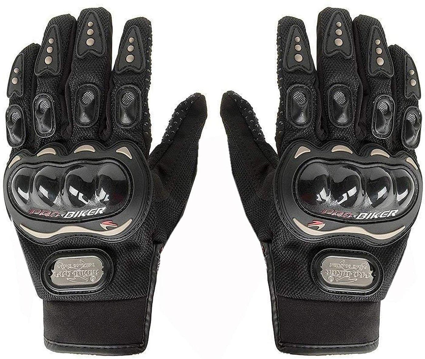 Probiker Protective Full Finger Gloves Anti-Skid Surface Breathable Bike Riding Glove for Motorcycle, Cycling, Climbing Mountaineering and Hiking (Black, XL)