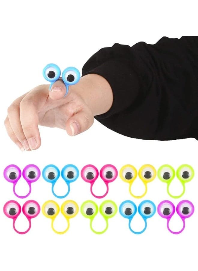 3 otters Eyeball Ring, 25PCS Eye Finger Puppets Eye Monster Finger, Party Favors, Classroom Prizes, Birthday Goodie Bag Stuffers