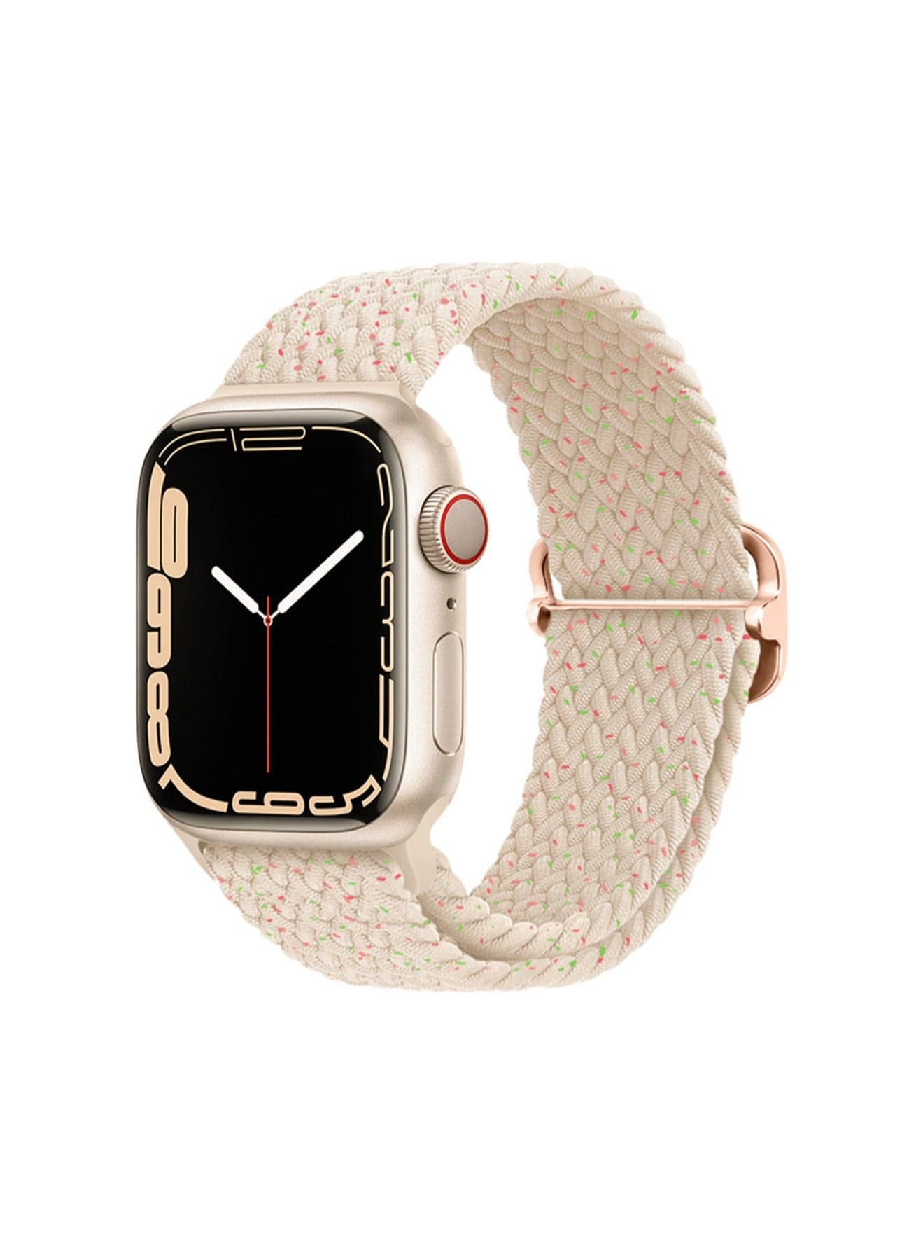 Starlight White Dots 38/40/41/42mm-S10 Universal Compatible With Apple Watch, Suitable For Both Men And Women, Nylon Braided Slider Strap Wristband Compatible With Iwatch Series