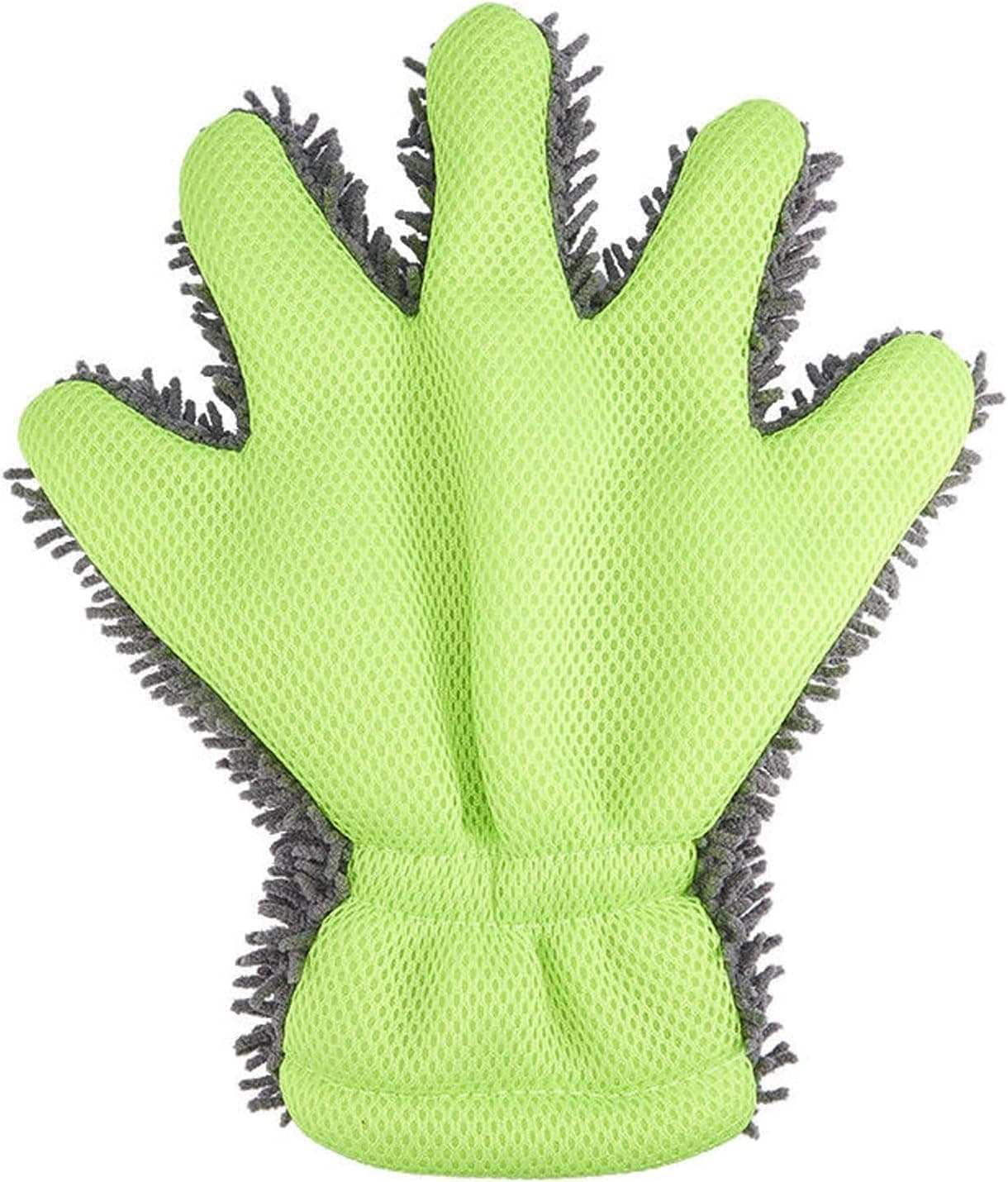 Auto Hub 5 Finger Microfiber Wash Mitts Car Dusting Gloves Double Sided Microfiber Cleaning Gloves Interior Exterior Auto Dusting Mitt for Car Detailing Without Scratch Pack of 1