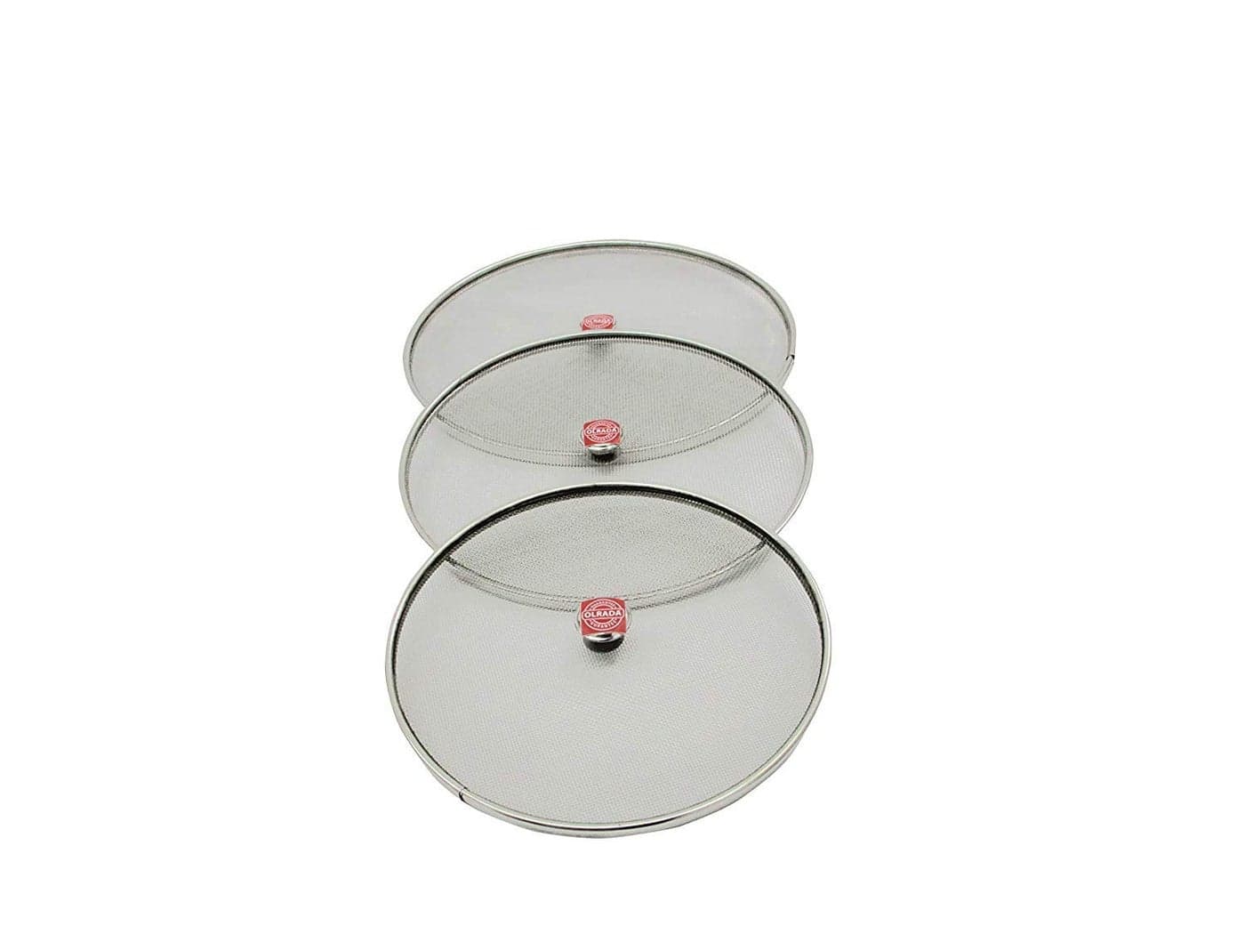 Olrada Stainless Steel Net Cover Set of 3 Pcs in Different Size Silver