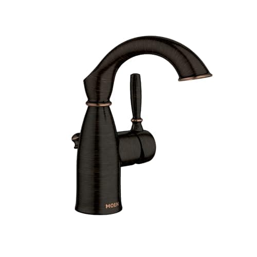 Moen Sarona Mediterranean Bronze One-Handle Single Hole Rustic Farmhouse Bathroom Sink Faucet with Optional Deckplate, 84144BRB
