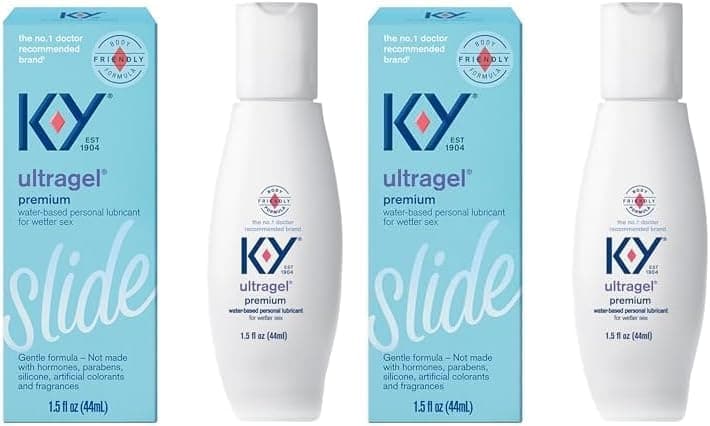 KY Ultragel Lube Personal Lubricant New WaterBased Formula Safe for Anal Sex Safe to Use with Latex Condoms for Men Women and Couples Body Friendly 15 FL OZ Pack of 2