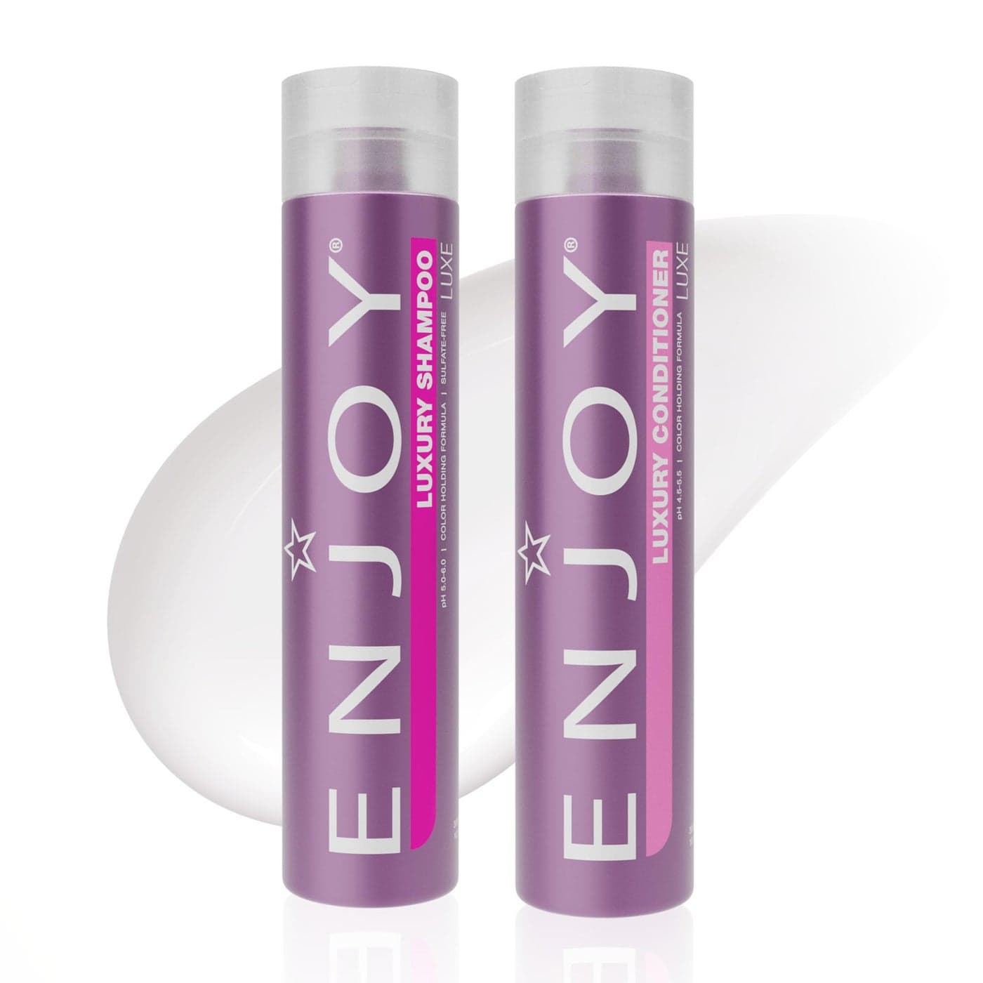 Enjoy Luxury Shampoo Conditioner Eliminates Frizz Cleansing Moisturizing Smoothing Sulfate Free For Thick Coarse or Curly Hair 101 Fl Oz