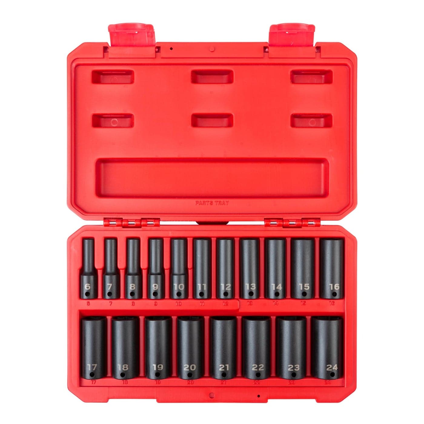 TEKTON 38 Inch Drive Deep 6Point Impact Socket Set 19Piece 624 mm Case SID91303