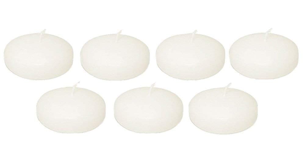 Dlight Online Large OffWhite 3 Inch Floating Candles for Events Centerpieces at Weddings Spa Pool Home Dcor for Cylinder Vases and Holiday Decorations Set of 36 Pale Ivory