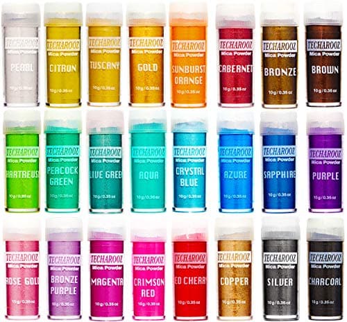 Pearl White MICA Powder for EPOXY Resin 56G 2OZ JAR TECHAROOZ 2 Tone Resin DYE Color Pigment Powder for Lip Gloss Nails Colorant for Slime Bath Bombs SOAP Making Polymer Clay