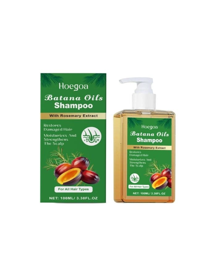 Hoegoa Batana Hair Care Shampoo Cleans the Scalp Gently Nourishes and Smooths Hair Rosemary Shampoo 100ML