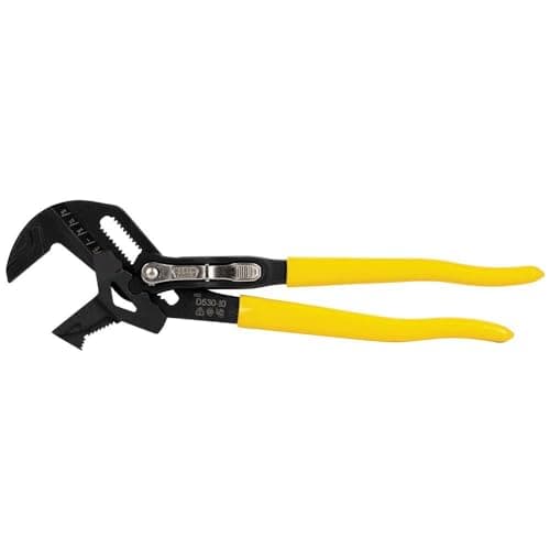 Klein Tools D53010 Plier Wrench High Leverage MultiUse Pump Plier with Adjustable and Reversible DoubleSided Jaw Smooth and Knurled Teeth 10Inch