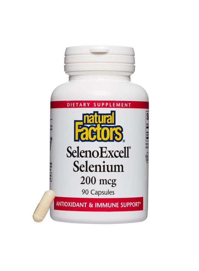 , SelenoExcell Selenium 200mcg, Antioxidant & Immune Support, 90 Capsules