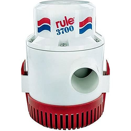Rule 14A 3700 GPH Heavy Duty Bilge Pump, Non-Automatic, 12 Volt , White/Red