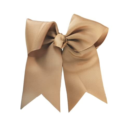 Jumbo Bow Clip with Tails Beige