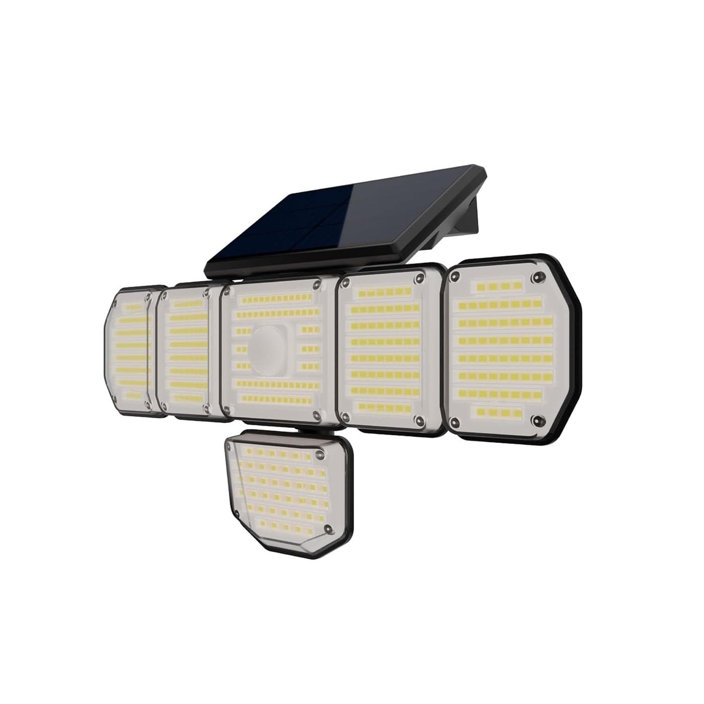 Dylect Eco Solar Security Light Outdoor for 12Hr Runtime 6 x Movable Panel Ultra Bright with Advanced Motion Sensor IP64 Waterproof Solar Light for Parking Garden Shop Home Warm Cool White