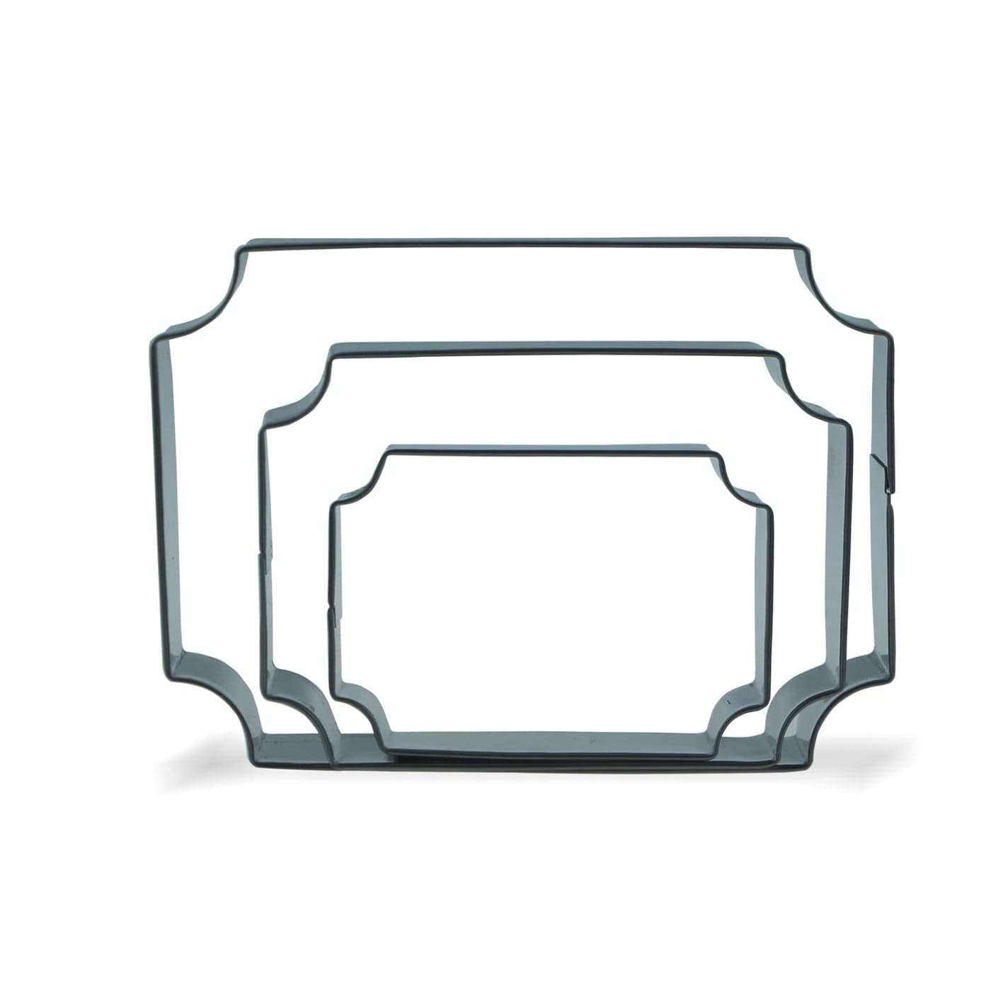 Keewah Rectangle Plaque Cookie Cutter Set 543 3 Piece Stainless Steel