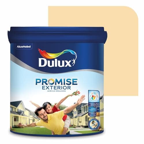 Dulux Promise Exterior Emulsion Paint (1L, Uplifting)Ideal for exterior wall paint, smooth finish, anti-peel & anti-crack, perfect for dry to moderate climates, 3-year warranty