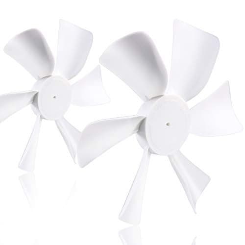 2 Pack 6“ Replacement White Vent Fan Blades for RV Bathroom Vent Fan, Fits for Heng's, Elixir, Ventline and Jensen Roof vents&Range Hoods or any 12 Volt Motor With a 0.094-inch D-shaped Shaft