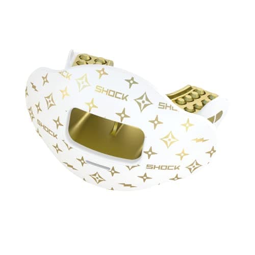 Shock Doctor Football Lip Guard Mouthpiece with Strap – Breathable, Wide Opening – Adult & Youth OSFA