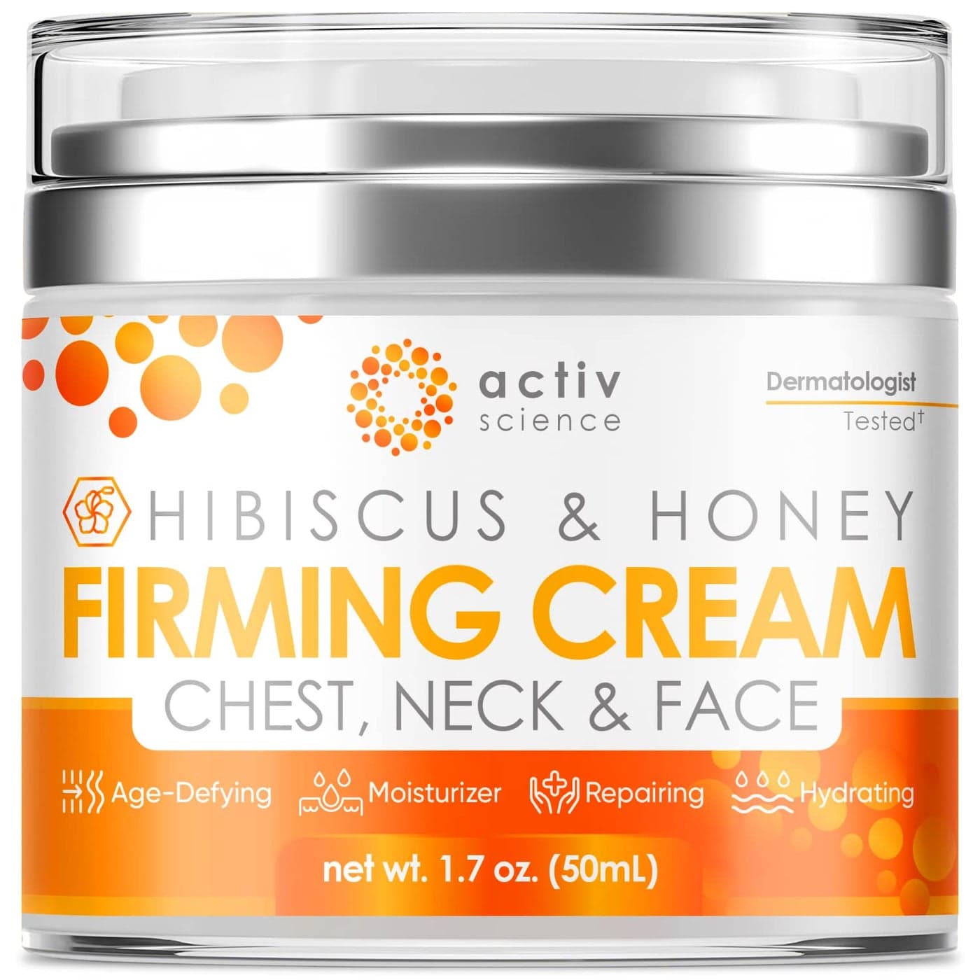 Hibiscus Honey Firming Cream Neck Firming Cream Skin Tightening Cream Skin Firming and Tightening Lotion Reduce the Look of Neck Lines Tightens Smooths With Collagen Hyaluronic Acid 17OZ