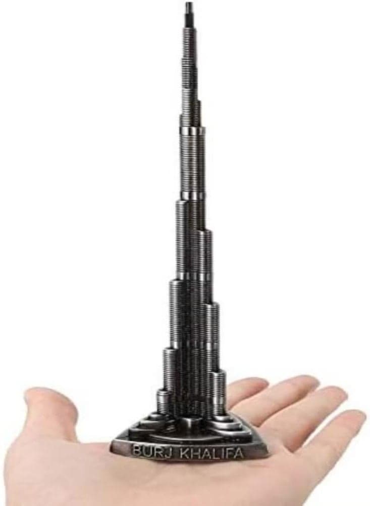 Burj Khalifa Tower, Dubai Tower Model, Alloy Grey Realistic Cafe For Home Bedroom Bar