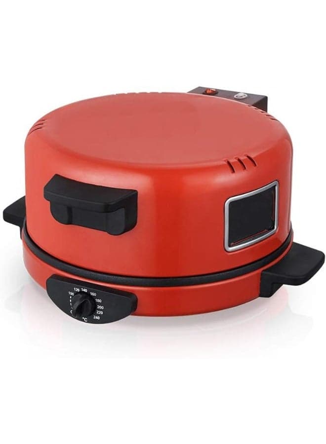RAF Electric Pizza Maker Machine 1800W Power Output, 30cm Cooking Plate, Uniform Heat Circulation, Easy Operation Controls, Suitable for Pizza, Bread, Omelette & Snacks