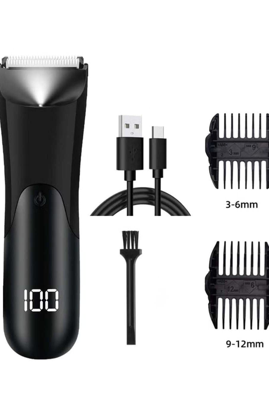 Body Trimmer for Men, Men Grooming for Body,Electric Trimmer,Body Shaver Groomer Safe Shaver Rechargeable Waterproof Wet/Dry