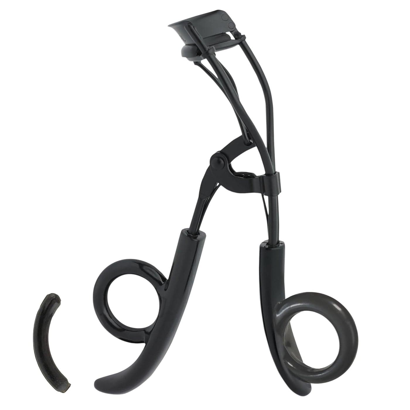 JAPONESQUE Pro Performance Lash Curler with Natural Arch for Sweeping Volume on Natural or False Lashes, Holds Curl for up to 8 Hours, Includes 1 Refill Pad