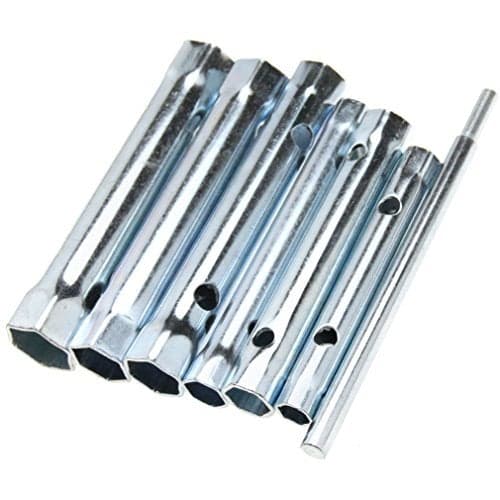 SING F LTD 6Pcs Dual-ended Wrench Socket Plumber Back Nut Tap Spark Plug Spanner Set