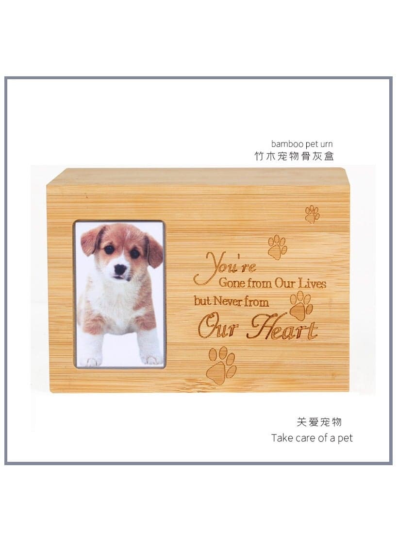 Bamboo pet urn, solid wood cat and dog urn, funeral supplies, exquisite pet urn
