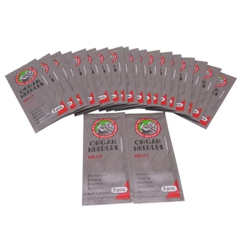 Organ Needle in CKPSMS Clear Plastic Box 100PCS OrganHAX1 Sewing Needles Compatible withReplacement for Singer BrandPfaff BrandRICCAR BrandNECCHI BrandBrother Brand Needle SizeHAX1 1280