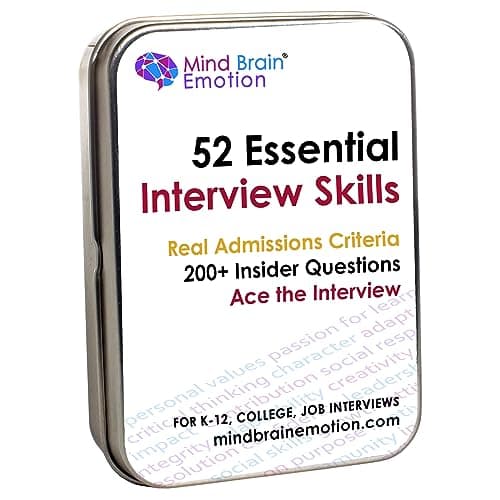 Mind Brain Emotion 52 Essential Interview Skills Prep for Private School College Job Entrance Interviews 200 Insider Questions 101 Real Admissions Essay Prompts Expert Guide Videos