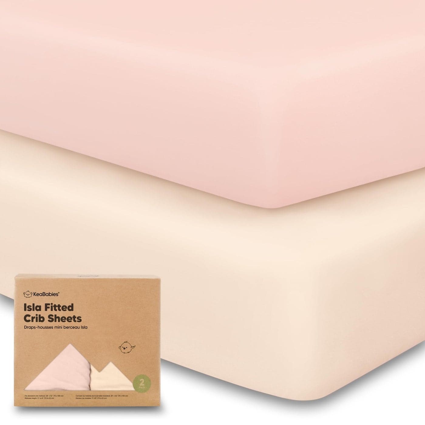 2Pack Crib Sheets for Boys Girls Viscose Derived from Bamboo Fitted Crib Sheet Baby Crib Sheets Neutral Crib Mattress Sheet Toddler Bed Sheets Baby Sheets for Crib Fitted Sheets Cameo