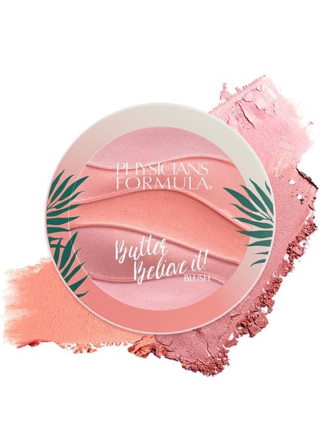 Butter Believe It Blush Makeup Powder, Pink Sands | Murumuru Butter | For Sensitive Skin | Dermatologist Tested, Clinicially Tested