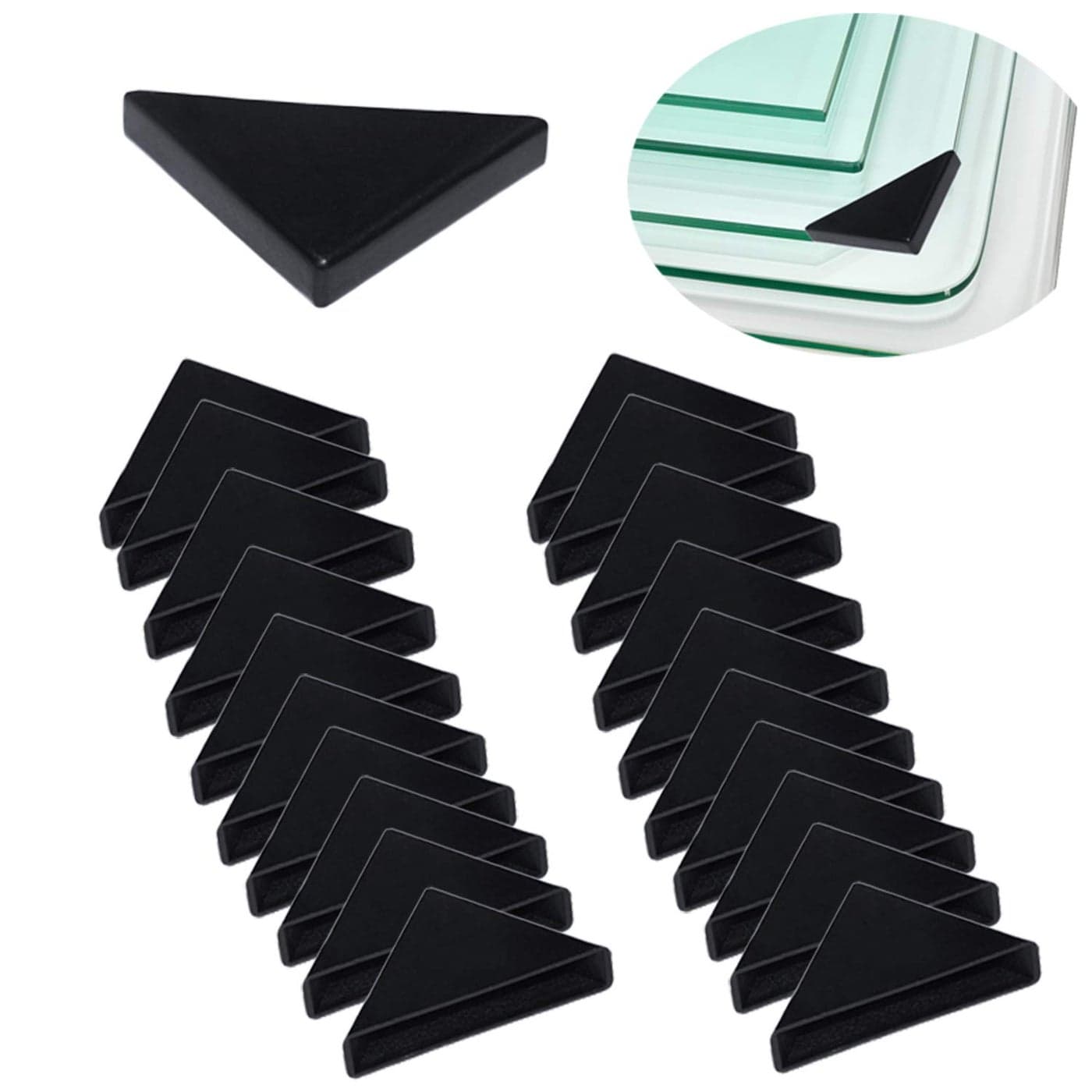 UoYu Corner Protectors 20 Pcs Shape Triplecornered Glass Table Corner Protector Cushion 6mm x 50mm