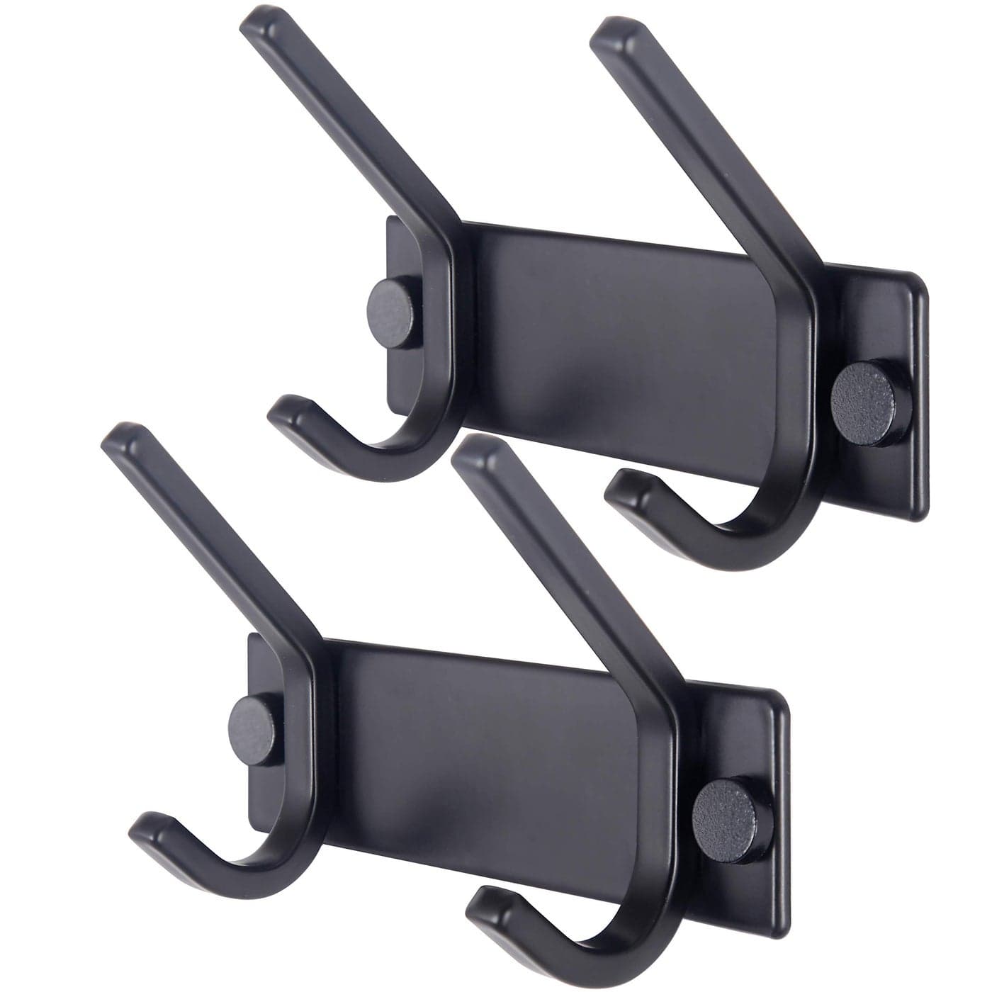WEBI Coat Rack Wall Mounted5 Coat Hooks for Hanging CoatsHeavy Duty Metal Double Hook Rack Hook Rail Wall Coat Rack with Hooks Coat Hanger Wall Mount for Clothes Entryway JacketBlack