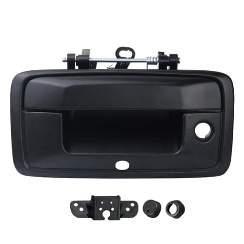 omoZone Tailgate Handle with Camera Hole Liftgate Latch Handle with Keyhole Black Fit for 2016-2019 Chevrolet Chevy Silverado GMC Sierra