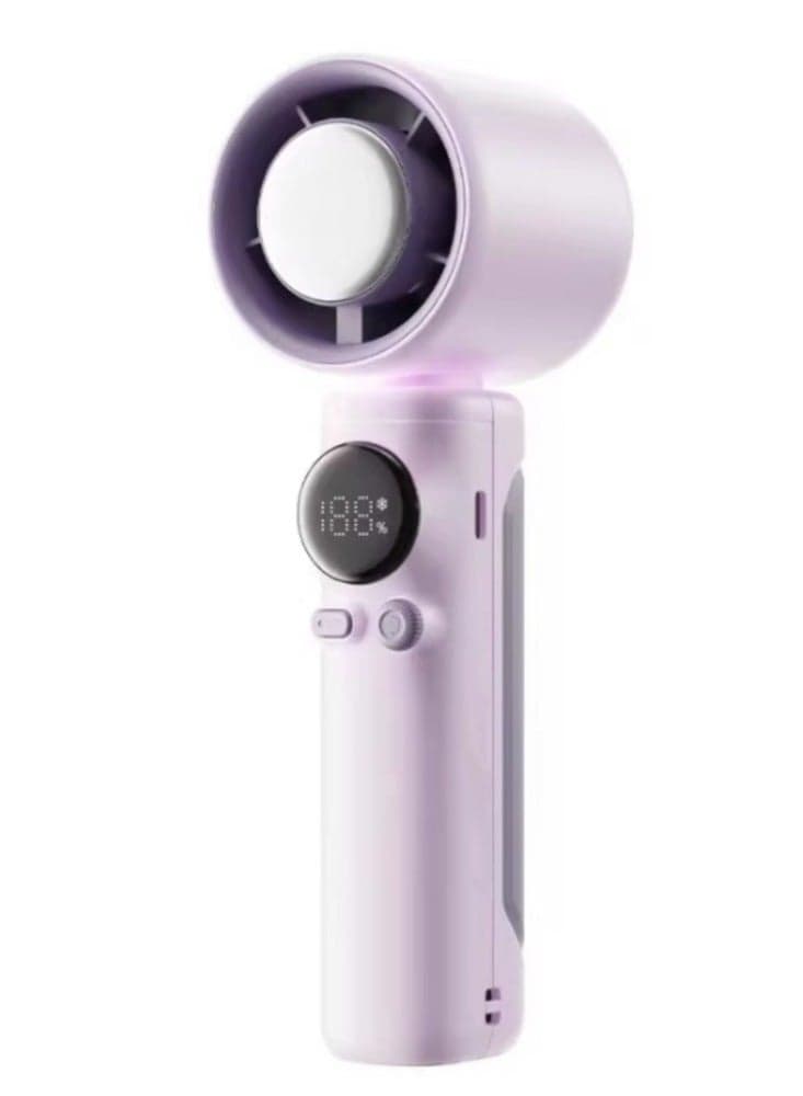 Handheld USB Small Fan With 100 Levels, Ultra Long Endurance, Ice Pack Cooling, Mini Electric Fan Purple