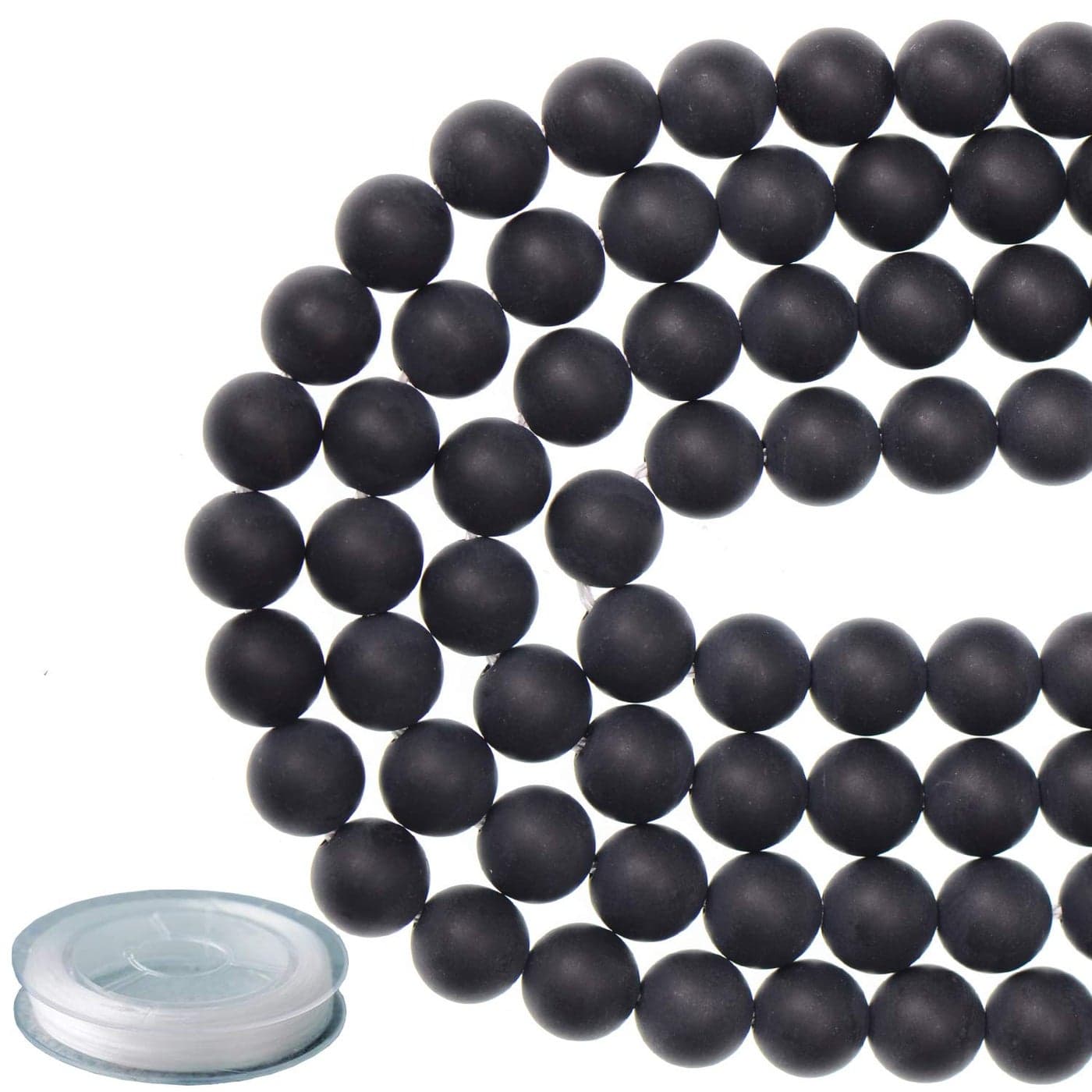 8mm Lava Rock Beads for Jewerly Making Supplies100pcs Natural Gemstone Semi Precious Stones Beads Bulk Essential Oil Diffuser Loose Bead for Bracelet DIY Crafts Projects