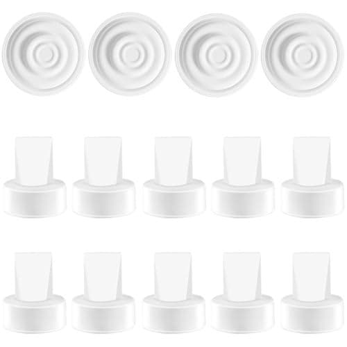 10pcs Duckbill Valves and 4pcs Silicone Membrane Replacement Parts Compatible with Spectra S1 S S2 9 Plus Breast Pumps,Not Original Spectra Pump Parts