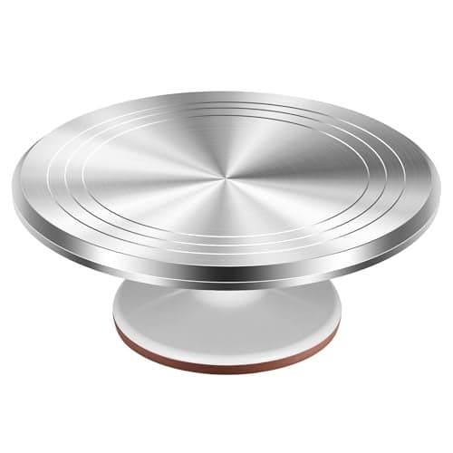 Kootek Aluminium Alloy Revolving Cake Stand 12 Inch Rotating Cake Turntable for Cake, Cupcake Decorating Supplies for Mother's Day