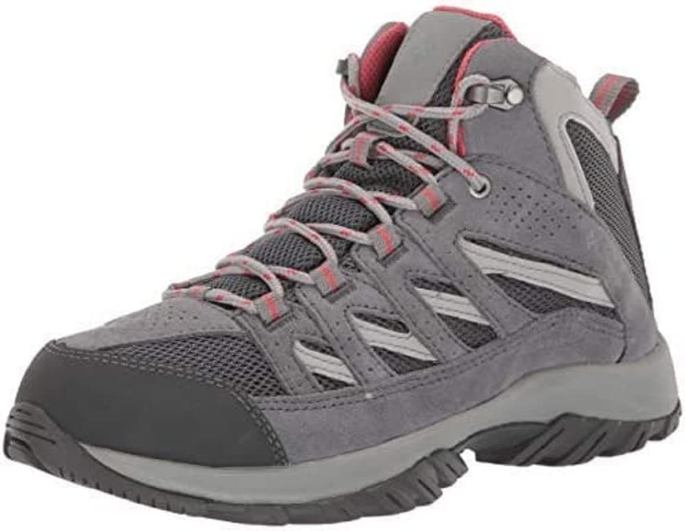 Columbia Womens Crestwood Mid Waterproof Hiking Boot Shoe Graphite Daredevil 85