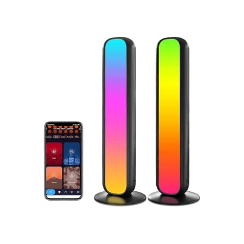 KHIZAR LED Light Bar Music Sync RGB Light Bar, USB Ambient Lamp,Color Changing Gaming TV Backlight with Remote Control (USB APP & Remote Controlled)