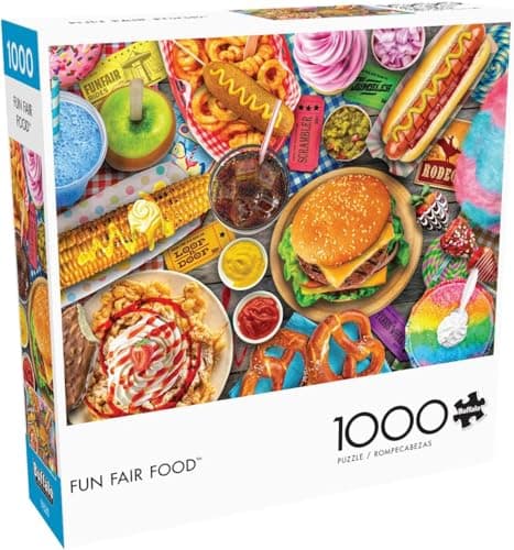 Buffalo Games - Lars Stewart - Fun Fair Food - 1000 Piece Jigsaw Puzzle For Adults -Challenging Puzzle Perfect for Game Nights - Finished Size is 26.75 x 19.75