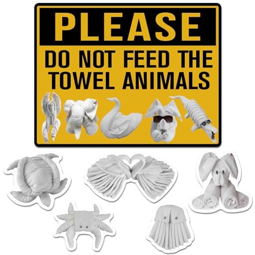 LEIFIDE 6 Pcs Cruise Door Decorations Magnetic Towel Animals Car Magnets Sticker Ocean Cruise Ship Door Decorations Funny Fridge Decor(Assorted)